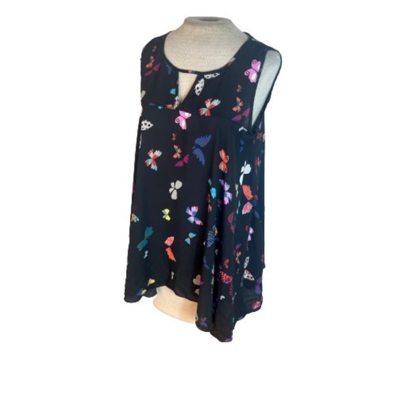 Cupio Tops - Cupio Butterfly Print Tank Top Black M Medium
